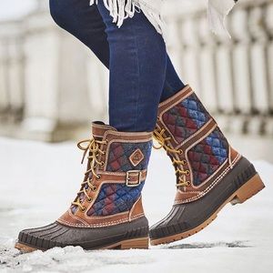 Kamik Megan Markle Sienna Blue Quilt Duck Boots